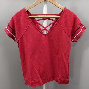 Maurices Red Short Sleeve Sweatshirt, M,Never Worn